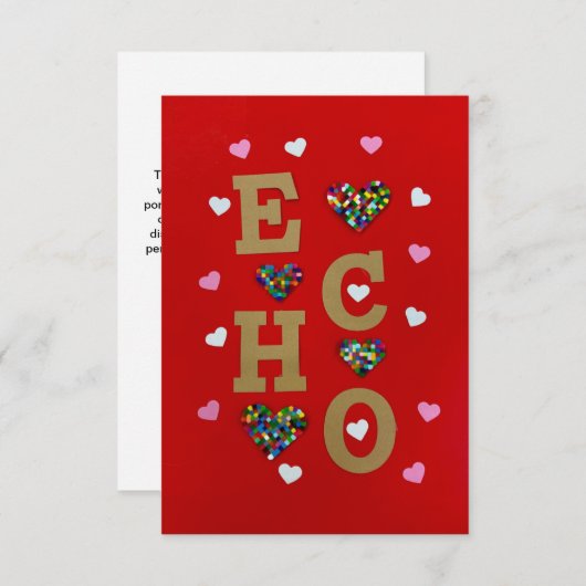 ECHO Love Note Card Bedankkaart (Voorkant / Achterkant)