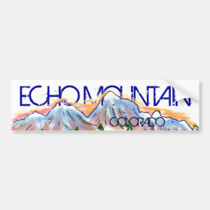 Echo Mountain Colorado artistieke bergsticker Bumpersticker