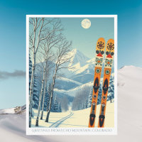 Echo Mountain Colorado ski vakantie Briefkaart