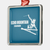 Echo Mountain Colorado Skier Metalen Ornament (Links)