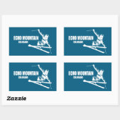 Echo Mountain Colorado Skier Rechthoekige Sticker (Vel)