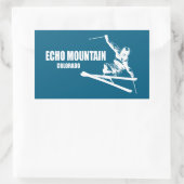 Echo Mountain Colorado Skier Rechthoekige Sticker (Tas)