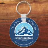 Echo Mountain Colorado skigebied cadeau Sleutelhanger (Voorkant)
