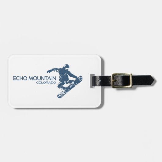 Echo Mountain Colorado Snowboarder Bagagelabel (Voorkant horizontaal)