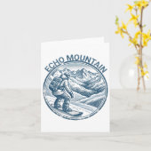 Echo Mountain Colorado Snowboarder Kaart (Gele Bloem)