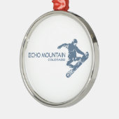 Echo Mountain Colorado Snowboarder Metalen Ornament (Links)