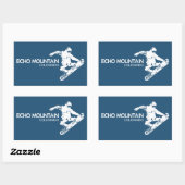 Echo Mountain Colorado Snowboarder Rechthoekige Sticker (Vel)
