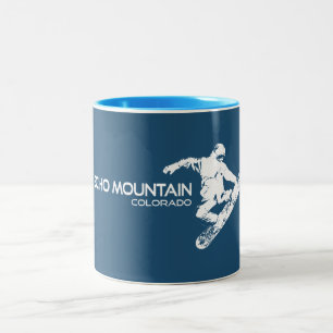 Echo Mountain Colorado Snowboarder Tweekleurige Koffiemok