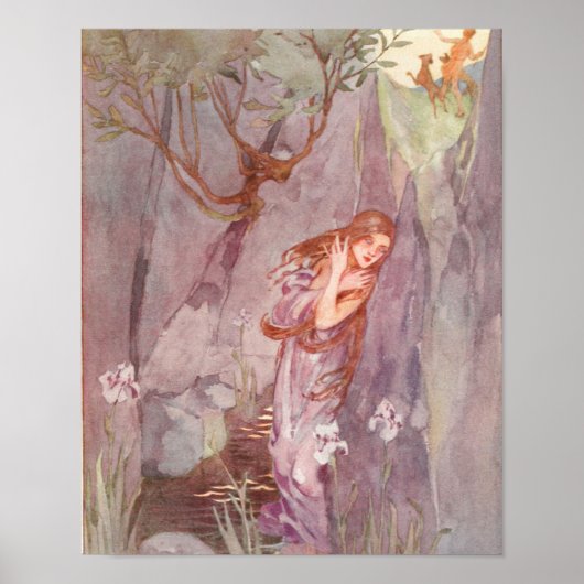 Echo & Narcissus  illustratie van Stratton Poster (Voorkant)