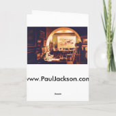 "Echo of Angels" Harp Player Waterverf Kaart (Achterkant)