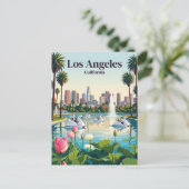Echo Park Lake Californië Briefkaart (Staand voorkant)