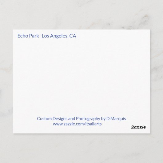 ECHO PARK- LOS ANGELES #1 BRIEFKAART (Achterkant)