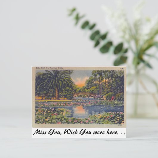 Echo Park, Los Angeles, Californië Briefkaart (Staand voorkant)