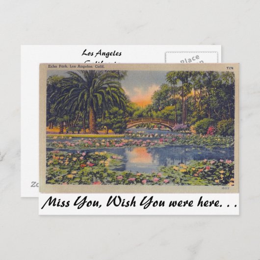 Echo Park, Los Angeles, Californië Briefkaart (Voorkant / Achterkant)