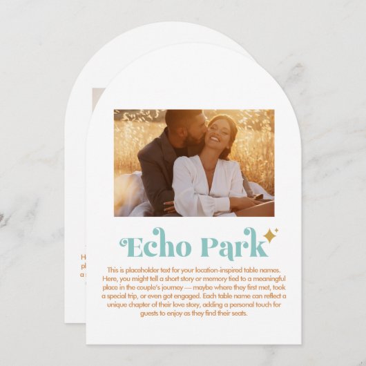 Echo Park Tafelnummer (Voorkant / Achterkant)