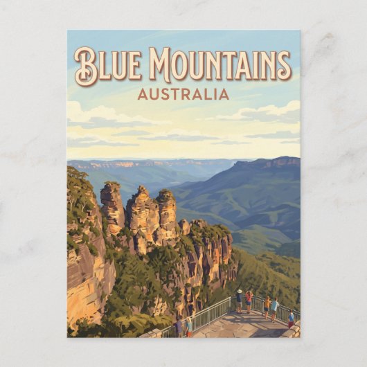 Echo Point Australië Briefkaart (Voorkant)