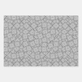 Echo Squares Grayscale-papierbladen voor het verpa Inpakpapier Vel (Voorkant 3)
