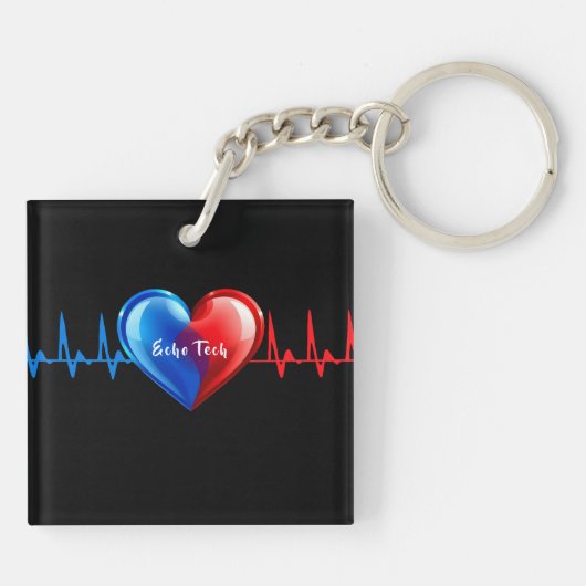 Echo Tech- Cardiac Sonographer Sleutelhanger (Achterkant)