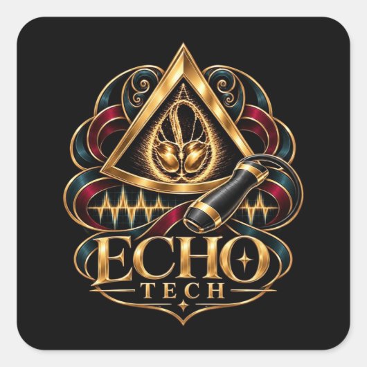 Echo Tech - Echocardiograaf - Sonograaf Vierkante Sticker (Voorkant)