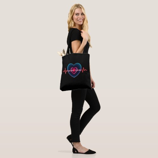 Echo Tech | hartslag | ECG Tote Bag (Op model)