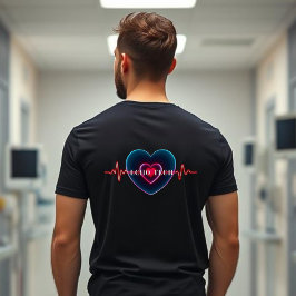 Echo Tech | Hartslag | Hart met EKG T-shirt
