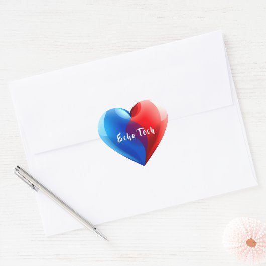 Echo Tech- Hartsonograaf Hart Sticker (Envelop)