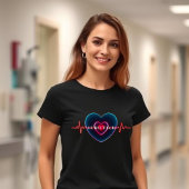 Echo Tech | Heartbeat | Heart with EKG T-shirt