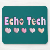 Echo Tech PINK HEARTS Design Giften Muismat (Voorkant)
