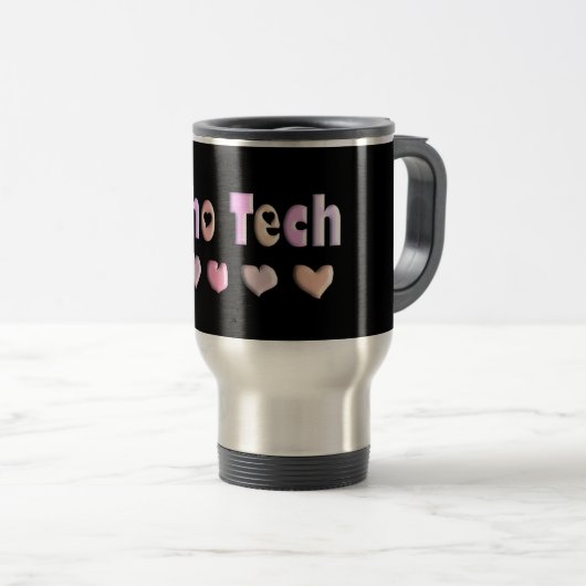 Echo Tech PINK HEARTS Design Giften Reisbeker (Voorkant rechts)