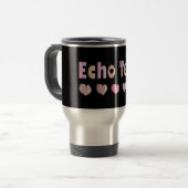 Echo Tech PINK HEARTS Design Giften Reisbeker (Voorkant links)