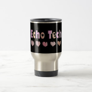 Echo Tech PINK HEARTS Design Giften Reisbeker