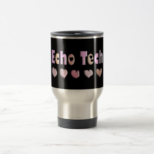 Echo Tech PINK HEARTS Design Giften Reisbeker (Center)
