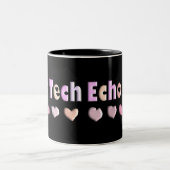 Echo Tech PINK HEARTS Design Giften Tweekleurige Koffiemok (Center)