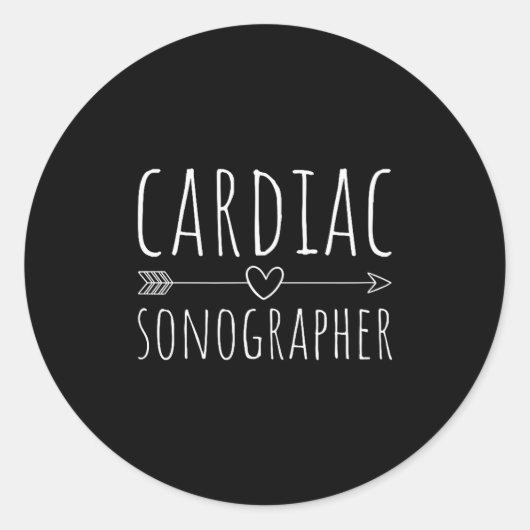 Echo Tech, Rs, Cardiale Echoscopist Ronde Sticker (Voorkant)