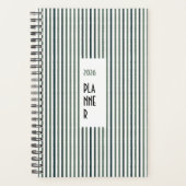Echo Trails 2026 Planner – Matcha Green Stripes (Voorkant)