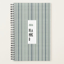 Echo Trails 2026 Planner – Matcha Green Stripes