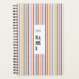 Echo Trails 2026 Planner – Multicolor Stripes