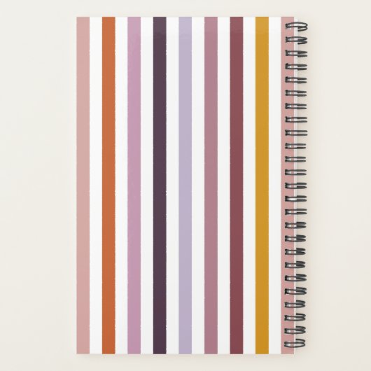 Echo Trails 2026 Planner – Pink Hues Stripes (Achterkant)