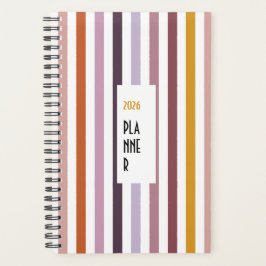 Echo Trails 2026 Planner – Pink Hues Stripes