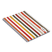 Echo Trails Aardse tinten gestreept tijdschrift Notitieboek (Rechterzijde)