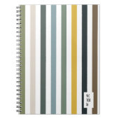 Echo Trails blauw/groene tinten gestreept tijdschr Notitieboek (Voorkant)