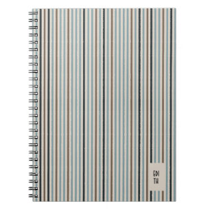Echo Trails blauw/natuurlijk gestreept journaal Notitieboek