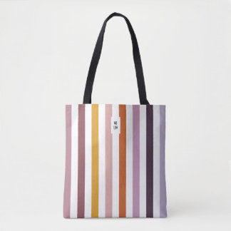 Echo Trails Canvas tas – Roze tinten strepen