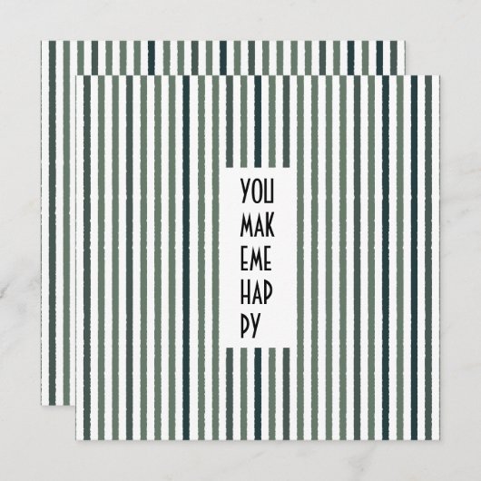 Echo Trails Custom Card – Groene Matcha Strepen Kaart (Voorkant / Achterkant)