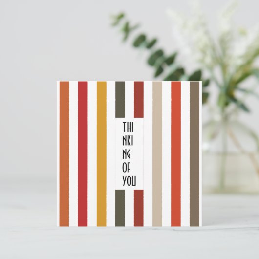 Echo Trails Custom Kaart – Aardse tinten strepen (Staand voorkant)