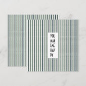 Echo Trails Custom Kaart – Groene Matcha Stripes (Voorkant / Achterkant)