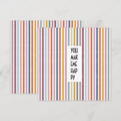 Echo Trails Custom Kaart – Meerkleurige strepen (Voorkant / Achterkant)