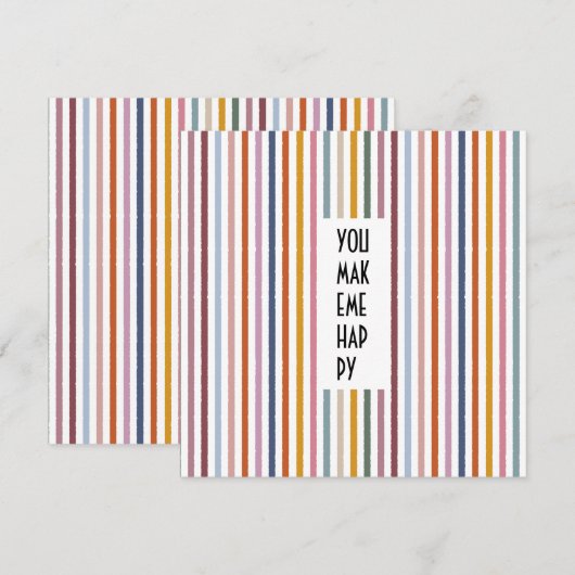 Echo Trails Custom Kaart – Meerkleurige strepen (Voorkant / Achterkant)