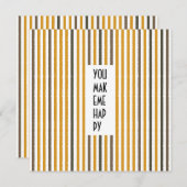 Echo Trails Custom Kaart – Mosterdgele strepen (Voorkant / Achterkant)