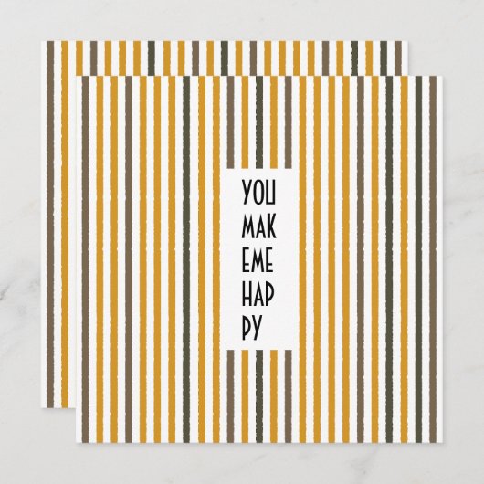 Echo Trails Custom Kaart – Mosterdgele strepen (Voorkant / Achterkant)